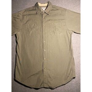 CARHARTT X-LARGE TALL‎ Utility Tradesman Button Up Work Shirt Short Sleeve MENS